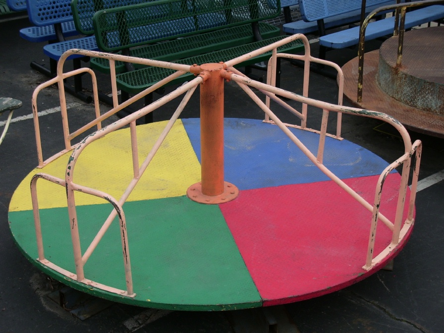 Playground Vintage Multi Colored Merry Go Round In Playground Park   2012 01 29 02.54.03 2 