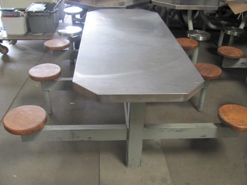 Stainless steel prison table in Prison